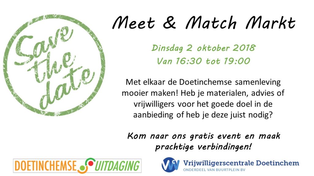 Meet & Match Markt 2018 save the date